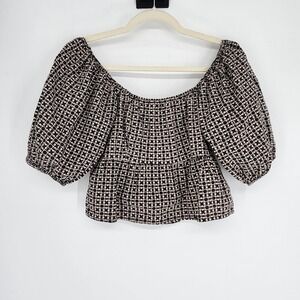 Sim&Sam 100% Cotton Babydoll Cropped Top Small Casual Feminine Beachy Fairy Boho